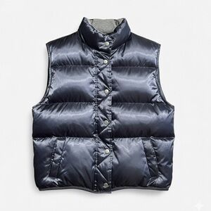 GAP Feather Down Vest with Gray Fleece lining